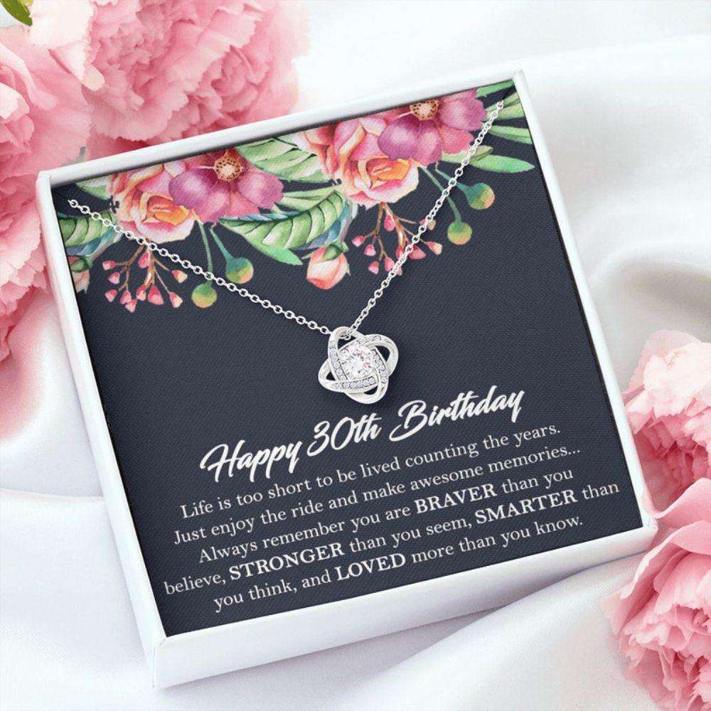 Wife Necklace, 30Th Birthday Necklace Gift For Her, 30Th Birthday Necklace Gift For Women Love Knot Necklace, Happy 30Th Birthday, Friend 30Th For Karwa Chauth Rakva