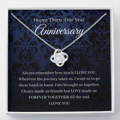 Wife Necklace, 31St Wedding Anniversary Necklace Gift For Wife Travel Anniversary Thirty First 31 Year For Karwa Chauth Rakva