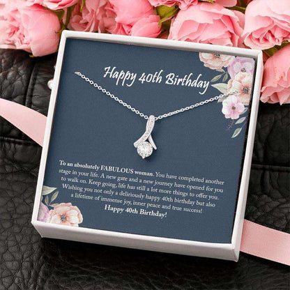 Wife Necklace, 40Th Birthday Necklace Gifts For Women, 40 Years Old Woman, 40 And Fabulous For Karwa Chauth Rakva