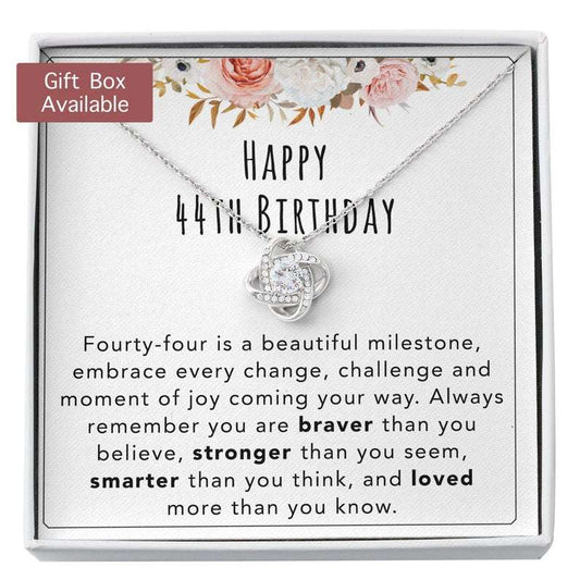 Wife Necklace, 44Th Birthday Necklace Gift For Women, 44Th Birthday Necklace Gift For Her, 44Th Birthday Jewelry, 44 Year Old Gift For Karwa Chauth Rakva