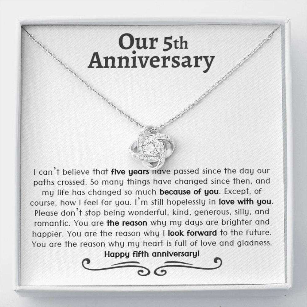 Wife Necklace, 5 Year Wedding Anniversary Necklace, Five Year Anniversary, Gift For Wife, Girlfriend, Wood Anniversary For Karwa Chauth Rakva