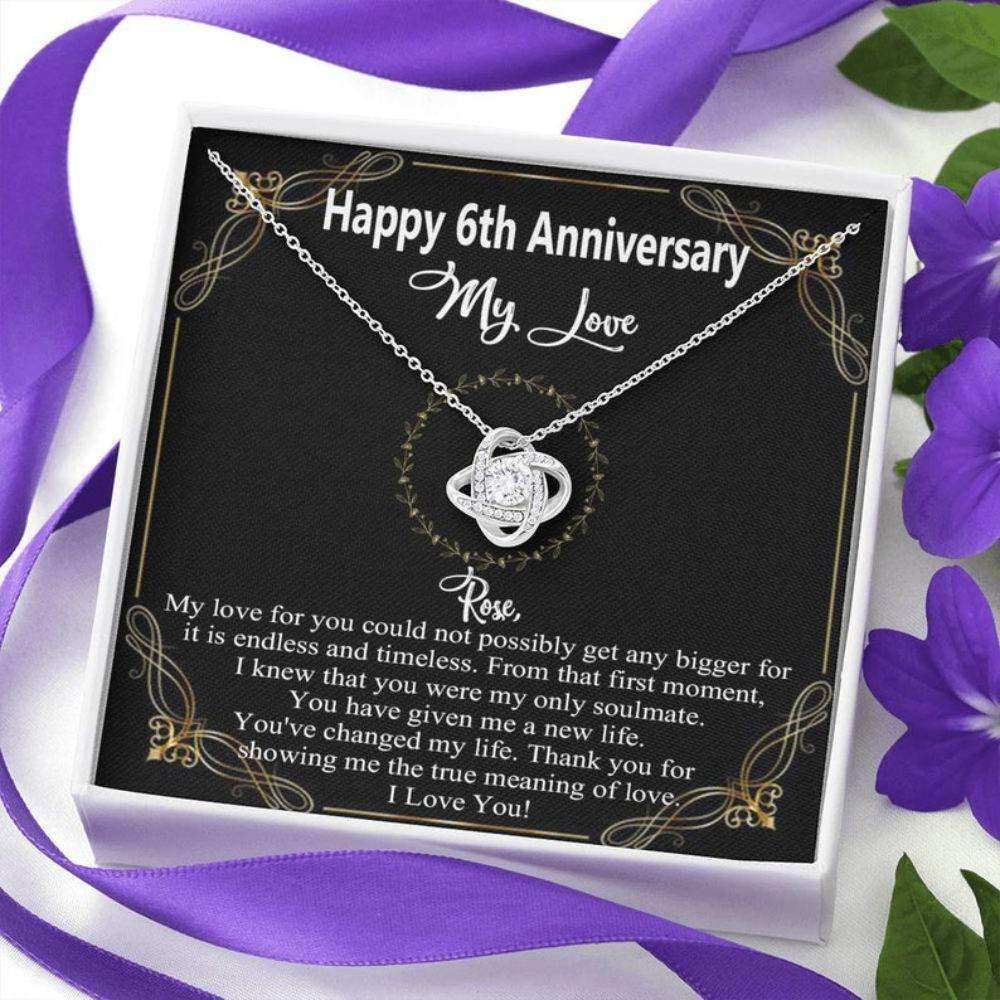 Wife Necklace, 6 Years Wedding Anniversary Gift For Wife, 6Th Anniversary Gifts For Her, 6 Year Wedding Anniversary For Best Wife For Karwa Chauth Rakva