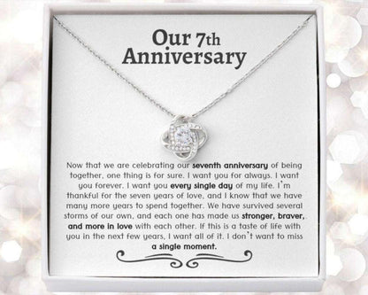 Wife Necklace, 7 Year Anniversary Necklace, Seven Year Anniversary, Gift For Wife, Girlfriend, Seventh Anniversary For Karwa Chauth Rakva