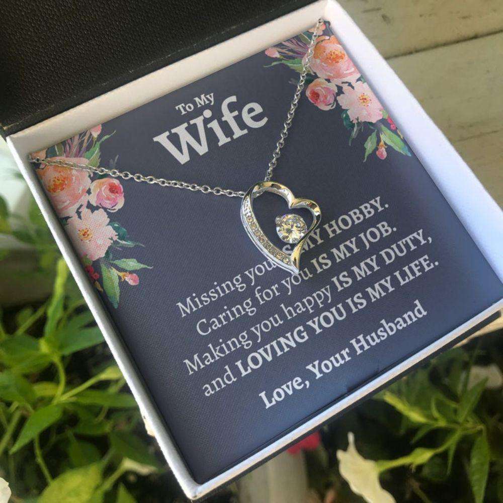 Wife Necklace, A Necklace Gift For Wife, For Wife Just Because, Thoughtful Gift For Karwa Chauth Rakva