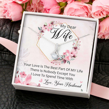 Wife Necklace, Alluring Beauty Necklace “ Dear My Wife Necklace Gifts For Karwa Chauth Rakva