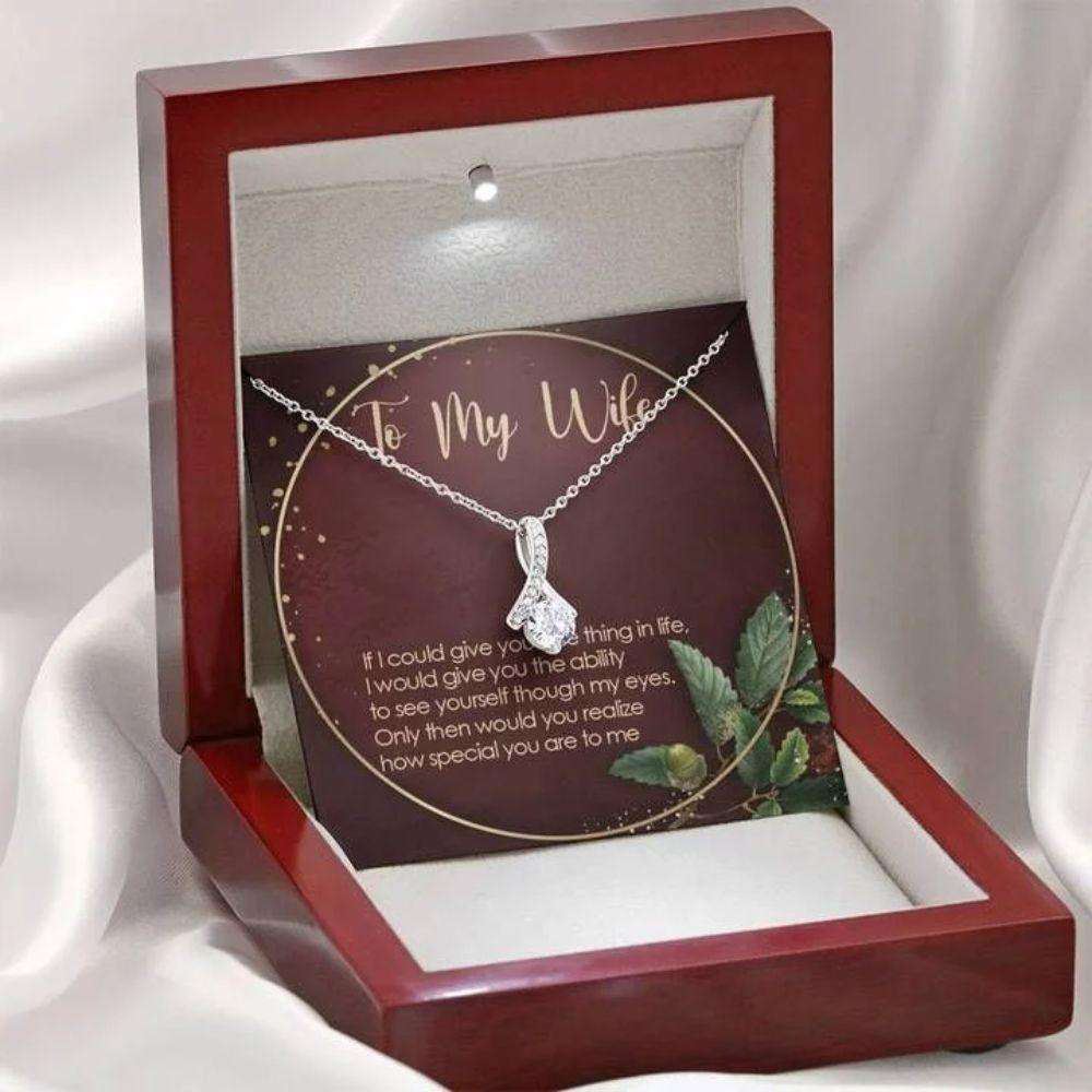 Wife Necklace, Alluring Beauty Necklace Gift Valentine Gift For Wife How Special You Are To Me For Karwa Chauth Rakva