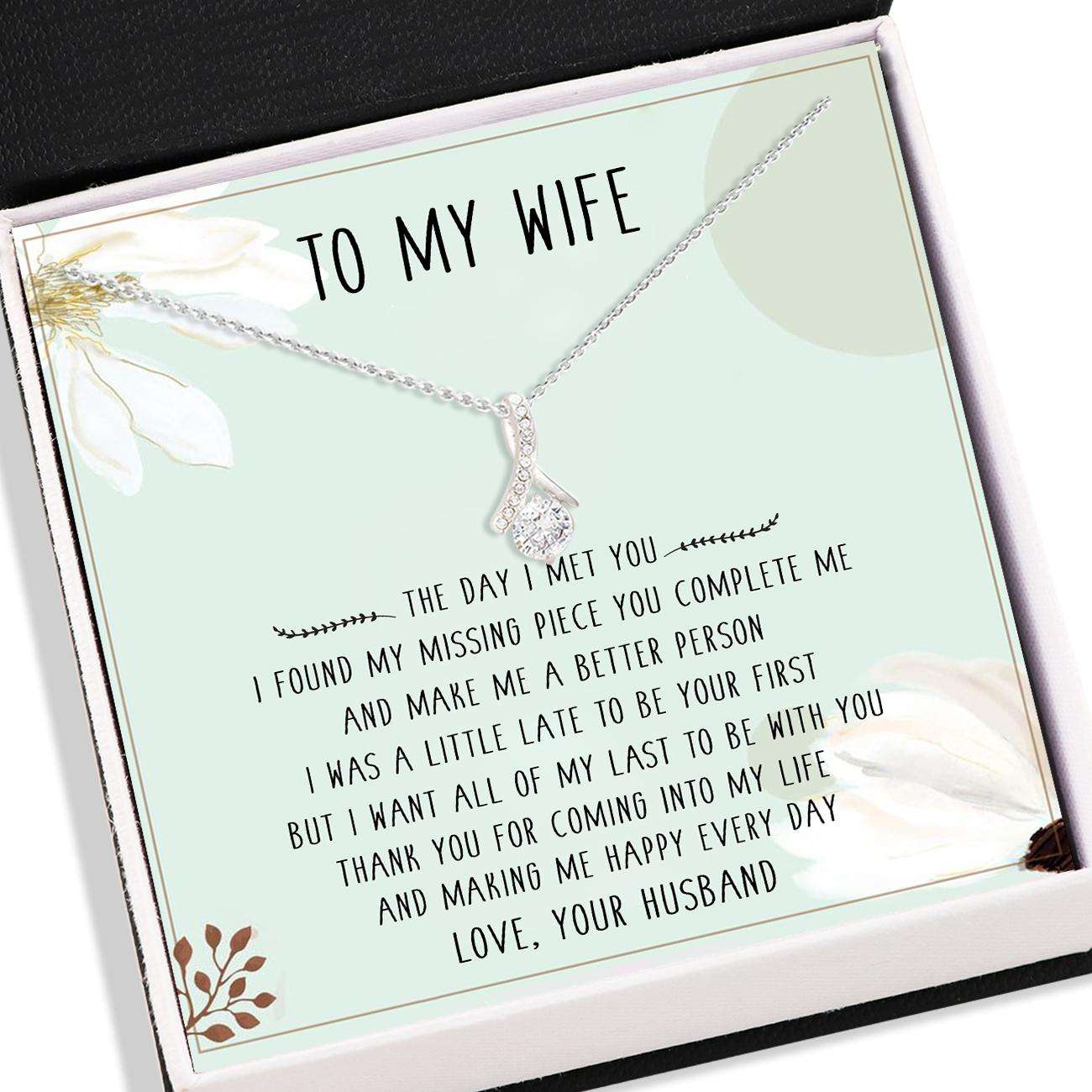 Wife Necklace, Alluring Beauty Necklace “ Husband To Wife, Necklace Gifts For Wife For Karwa Chauth Rakva