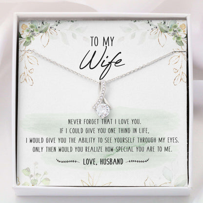 Wife Necklace, Alluring Beauty Necklace “ To My Wife Necklace, Gift For Wife V5 For Karwa Chauth Rakva