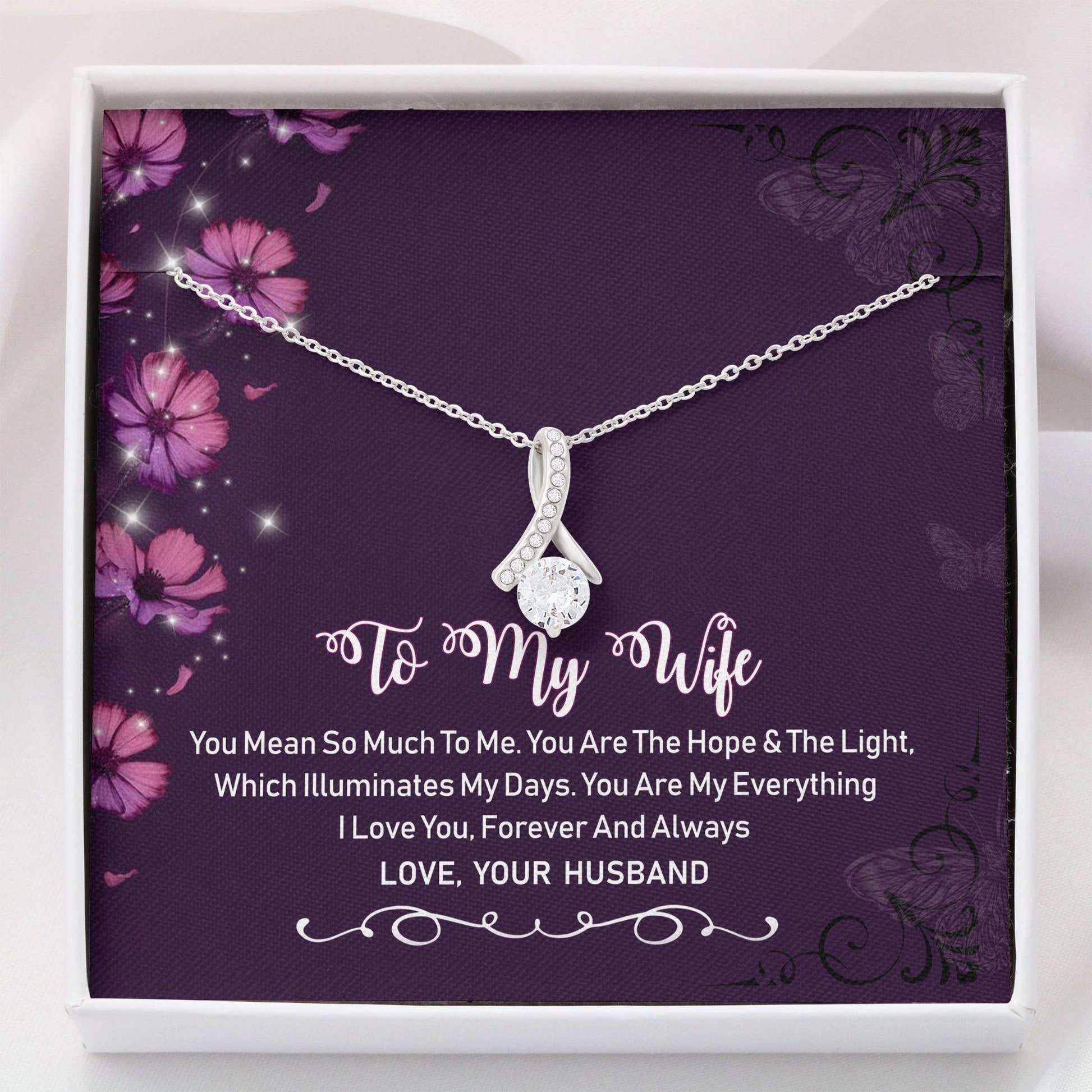 Wife Necklace, Alluring Beauty Necklace “ To My Wife Necklace Gifts For Karwa Chauth Rakva