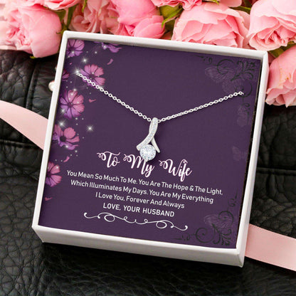 Wife Necklace, Alluring Beauty Necklace “ To My Wife Necklace Gifts For Karwa Chauth Rakva