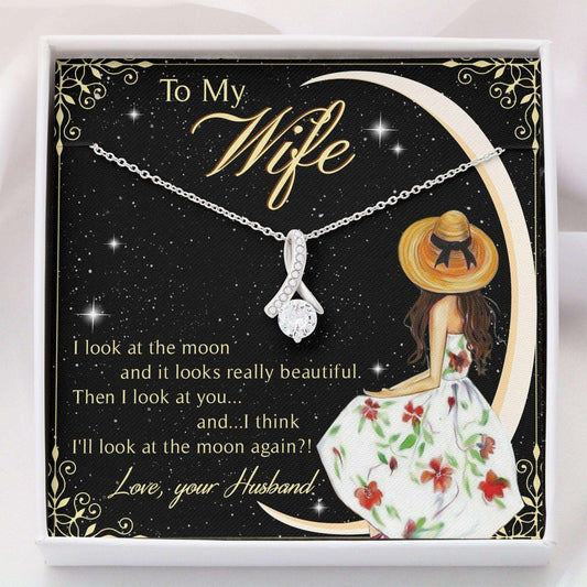 Wife Necklace, Alluring Beauty Necklace “ To My Wife Necklace Gifts For Karwa Chauth Rakva