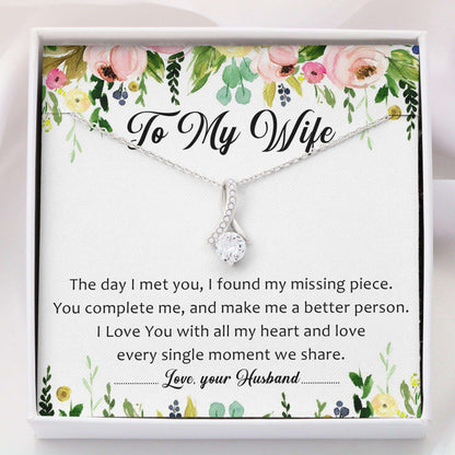 Wife Necklace, Alluring Beauty Necklace “ To My Wife Necklace Gifts V1 For Karwa Chauth Rakva