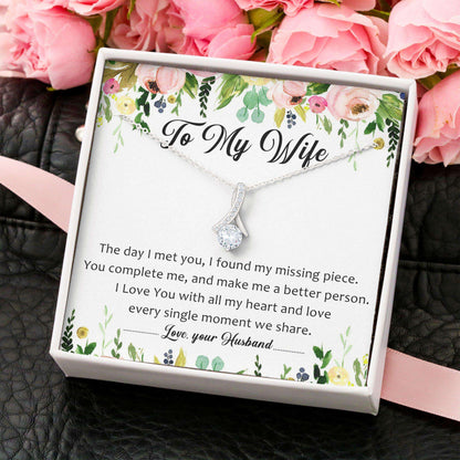 Wife Necklace, Alluring Beauty Necklace “ To My Wife Necklace Gifts V1 For Karwa Chauth Rakva