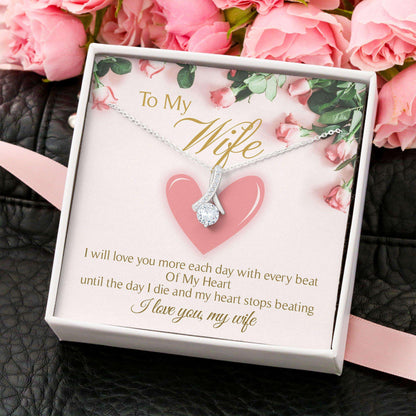 Wife Necklace, Alluring Beauty Necklace “ To My Wife Necklace Gifts V5 For Karwa Chauth Rakva