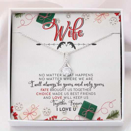 Wife Necklace, Alluring Beauty “ To My Wife Christmas Gifts Necklace For Karwa Chauth Rakva