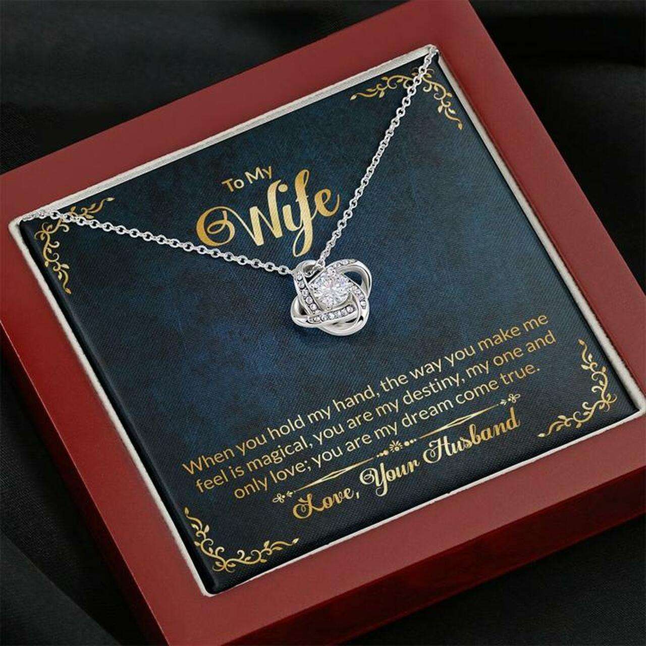 Wife Necklace, Anniversary Gift For Wife, Necklace For Wife “ To My Wife Stronger Together Necklace For Karwa Chauth Rakva