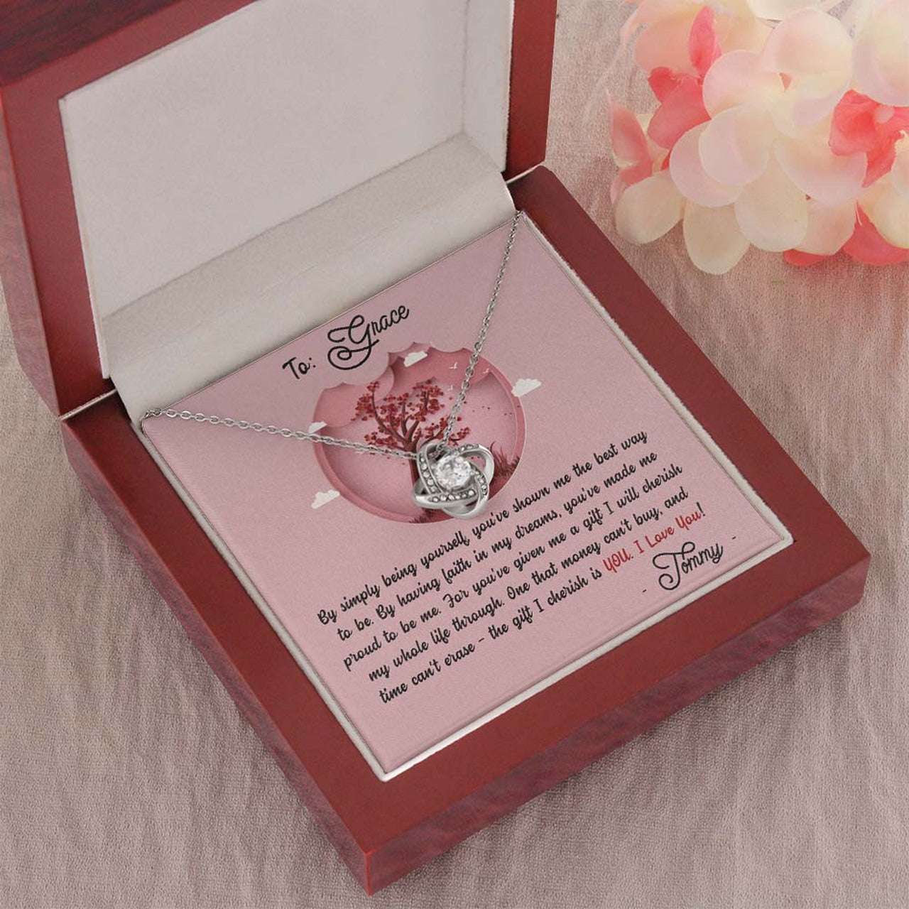 Wife Necklace, Anniversary Gift For Wife, Soulmate, Girlfriend Romantic Gift I Love You Necklace For Karwa Chauth Rakva