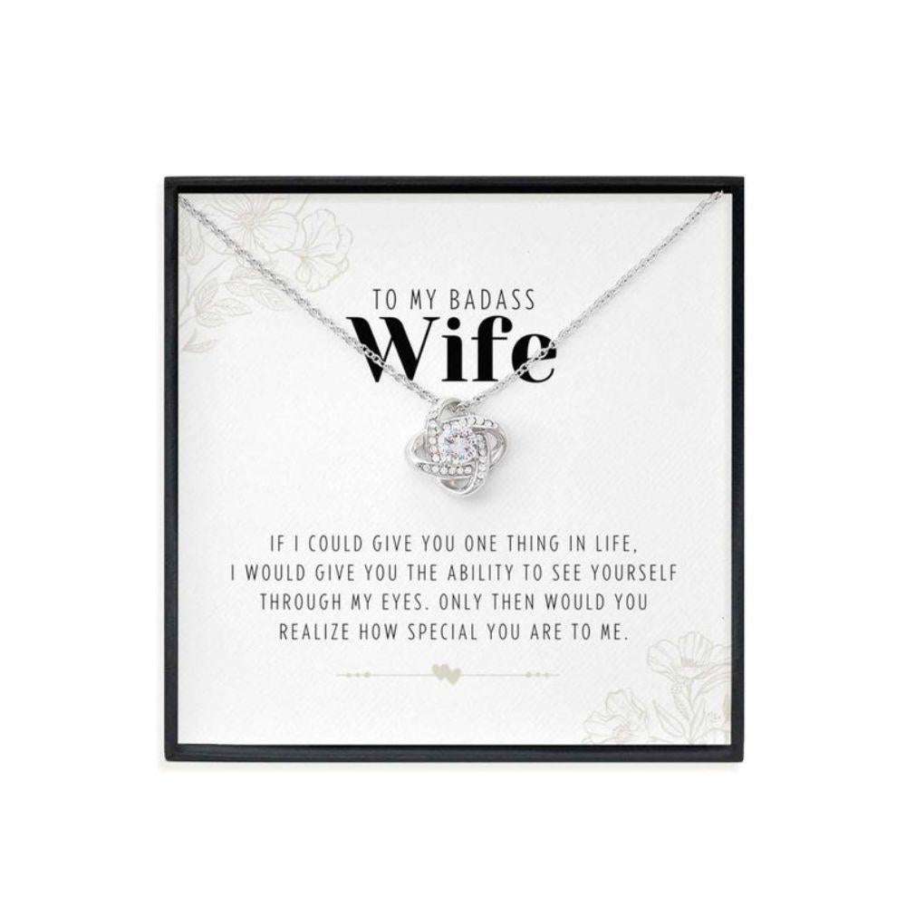 Wife Necklace, Badass Wife Necklace, Husband & Wife, To My Wife, Gift For Wife Necklace For Karwa Chauth Rakva