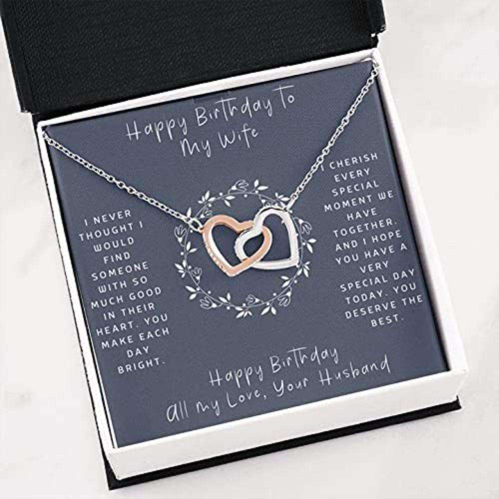 Wife Necklace, Birthday Gift To Wife -Wife Necklace “ Necklace For Wife “ Happy Birthday To Wife For Karwa Chauth Rakva