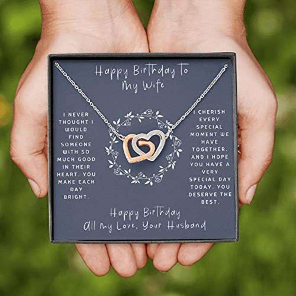 Wife Necklace, Birthday Gift To Wife -Wife Necklace “ Necklace For Wife “ Happy Birthday To Wife For Karwa Chauth Rakva