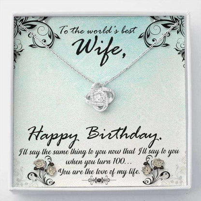 Wife Necklace, Birthday Necklace Gift To Wife “ Best Wife Love Knot Necklace For Karwa Chauth Rakva