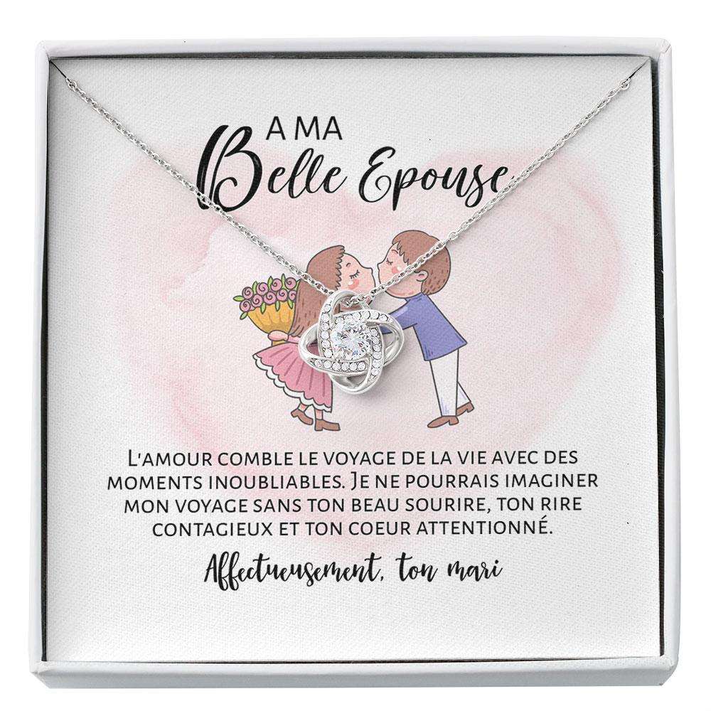 Wife Necklace, Collier Belle Epouse French Wife Necklace Cadeau Fran�Aise Wife Keepsake Carte Bijoux Epouse Custom Necklace For Karwa Chauth Rakva