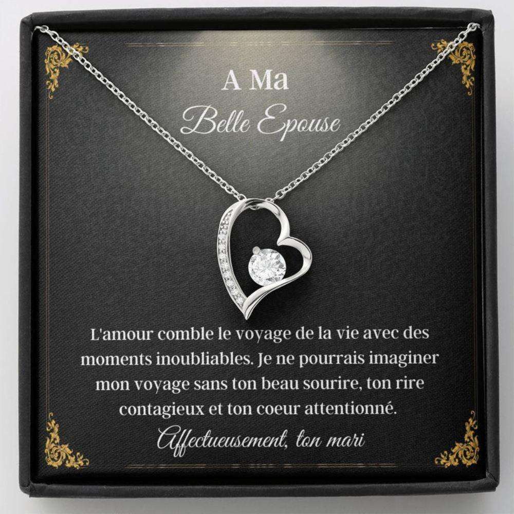 Wife Necklace, Collier Belle Epouse “ French Wife Necklace “ Cadeau Fran�Aise “ Wife Keepsake “ Carte Bijoux Epouse For Karwa Chauth Rakva