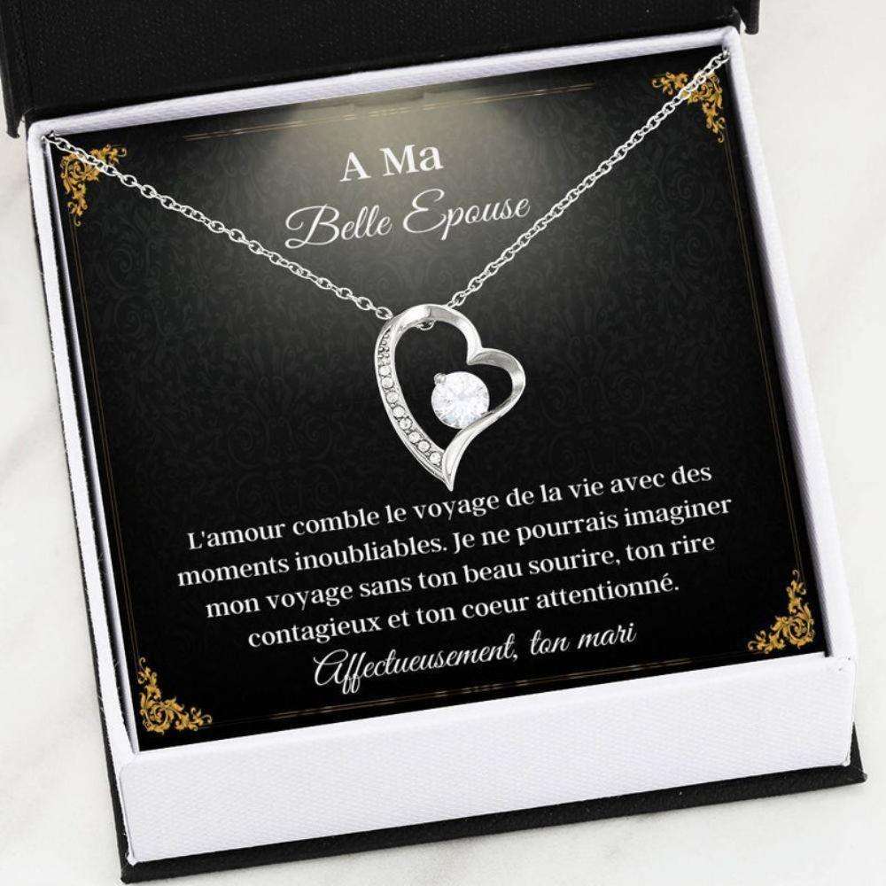 Wife Necklace, Collier Belle Epouse “ French Wife Necklace “ Cadeau Fran�Aise “ Wife Keepsake “ Carte Bijoux Epouse For Karwa Chauth Rakva