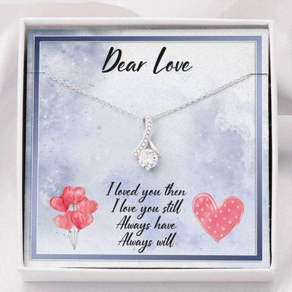 Wife Necklace, Dear Wife Love You Still Alluring Beauty Necklace Gift For Karwa Chauth Rakva