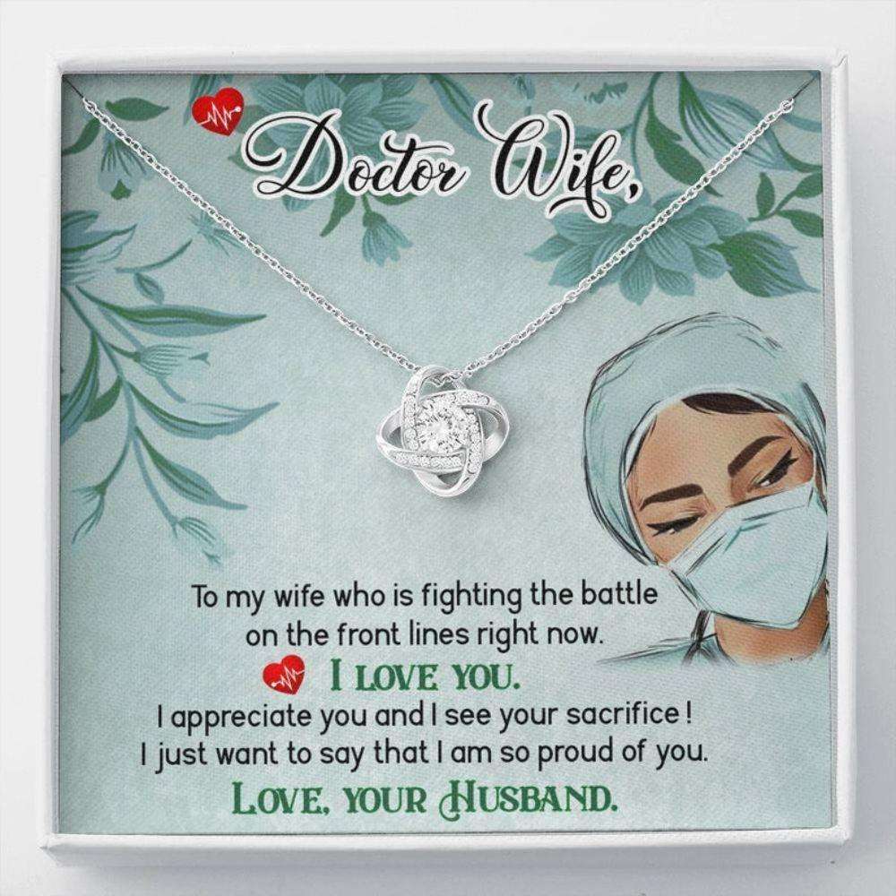 Wife Necklace, Doctor Wife Gift “ Sweet Wife Necklace “ Best Doctor Wife- Christmas Wife Gift “ Doctor My Hero For Archievement Rakva