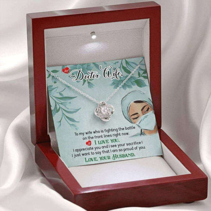 Wife Necklace, Doctor Wife Gift “ Sweet Wife Necklace “ Best Doctor Wife- Christmas Wife Gift “ Doctor My Hero For Archievement Rakva