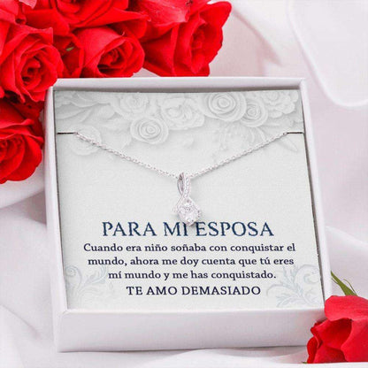 Wife Necklace, Esposa Collar, Regalo Para Esposa De Esposo, Regalo De Esposa Cumplea�Os, Regalo De Aniversario Para Esposa For Karwa Chauth Rakva