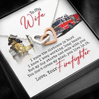 Wife Necklace “ Firefighter’S Wife Gift “ Gift For Wife Necklace With Gift Box For Karwa Chauth Rakva