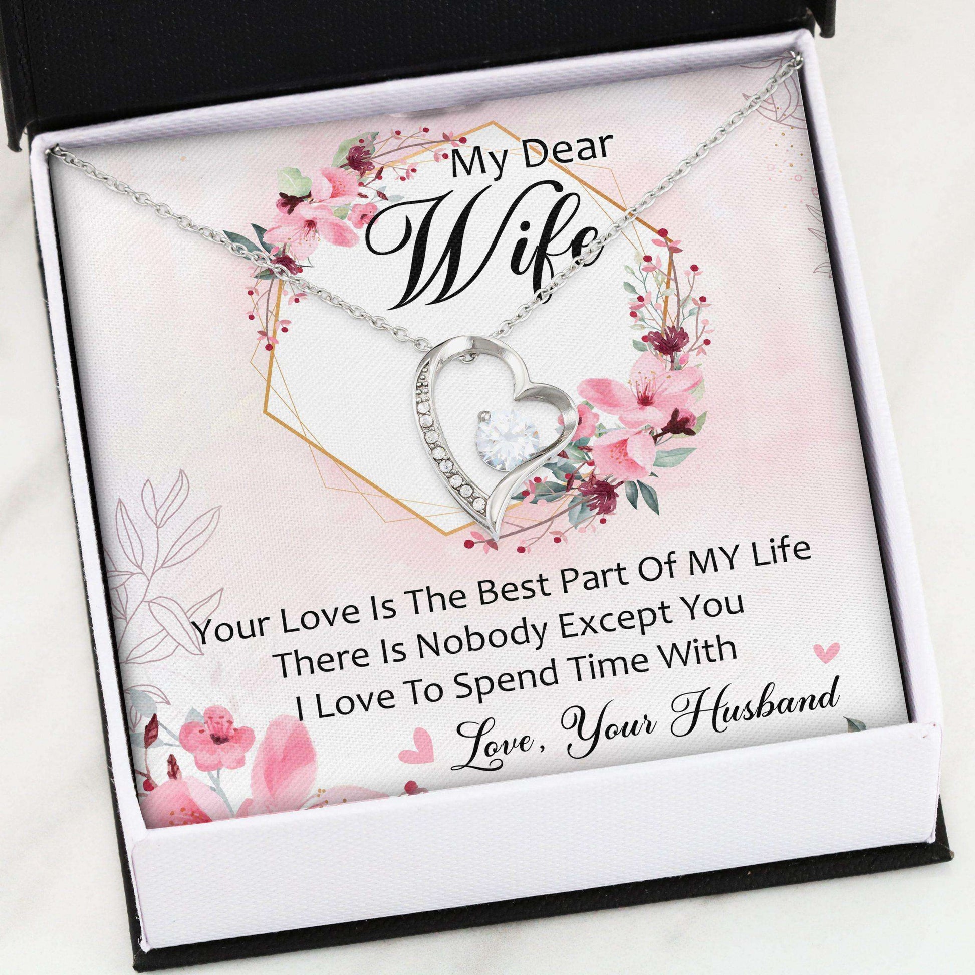 Wife Necklace, Forever Love Necklace “ Dear My Wife Necklace Gifts For Karwa Chauth Rakva