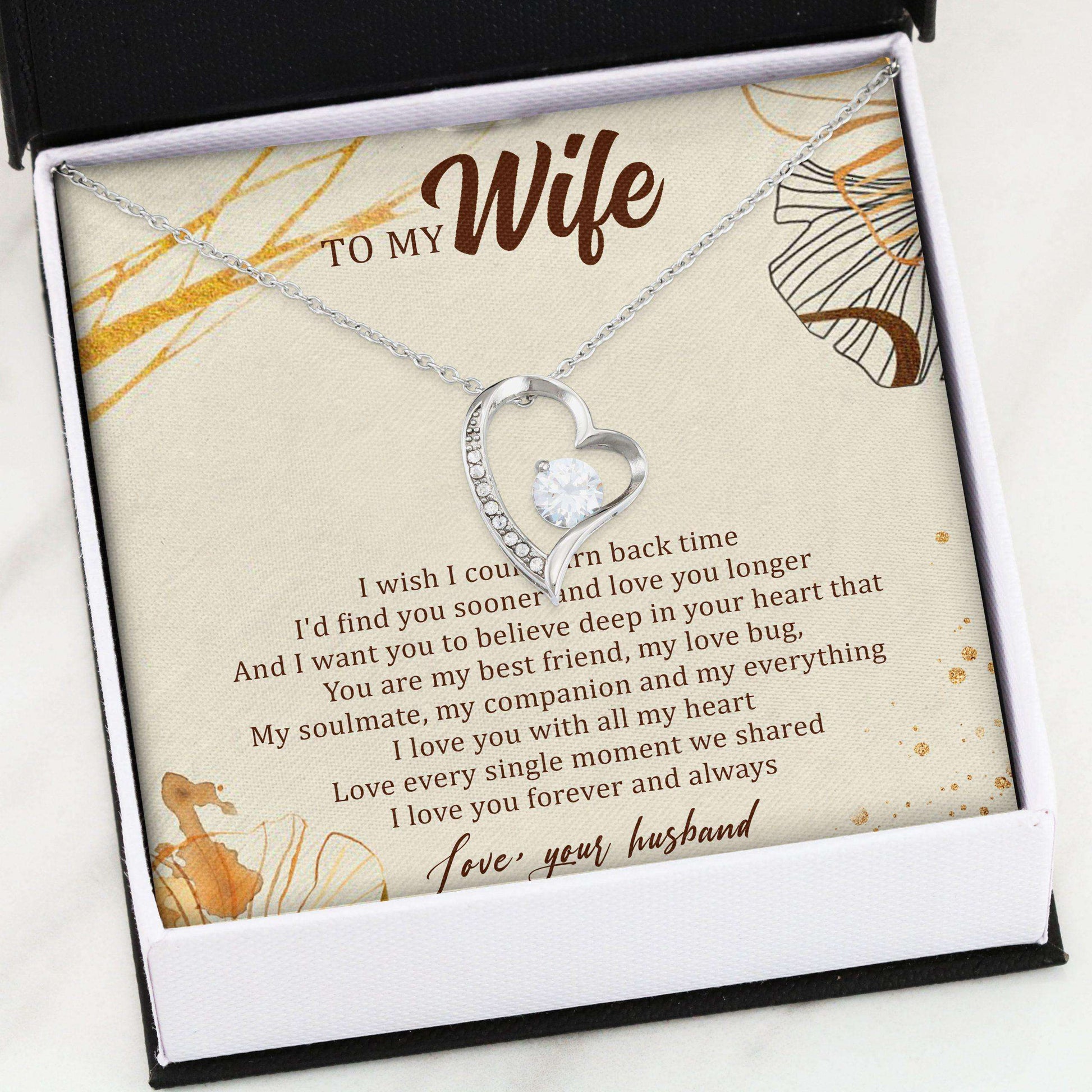 Wife Necklace, Forever Love Necklace “ Husband To Wife Necklace Gifts For Karwa Chauth Rakva