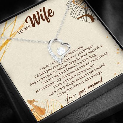 Wife Necklace, Forever Love Necklace “ Husband To Wife Necklace Gifts For Karwa Chauth Rakva