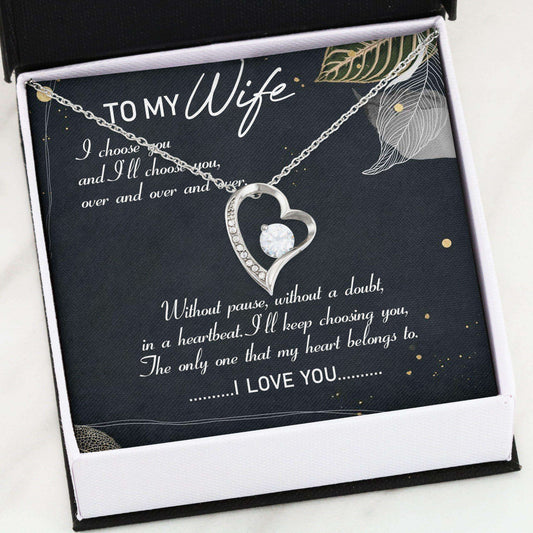 Wife Necklace, Forever Love Necklace “ To My Wife Necklace, Gift For Wife V2 For Karwa Chauth Rakva