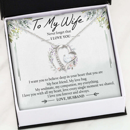 Wife Necklace, Forever Love Necklace “ To My Wife Necklace, Gift For Wife V4 For Karwa Chauth Rakva