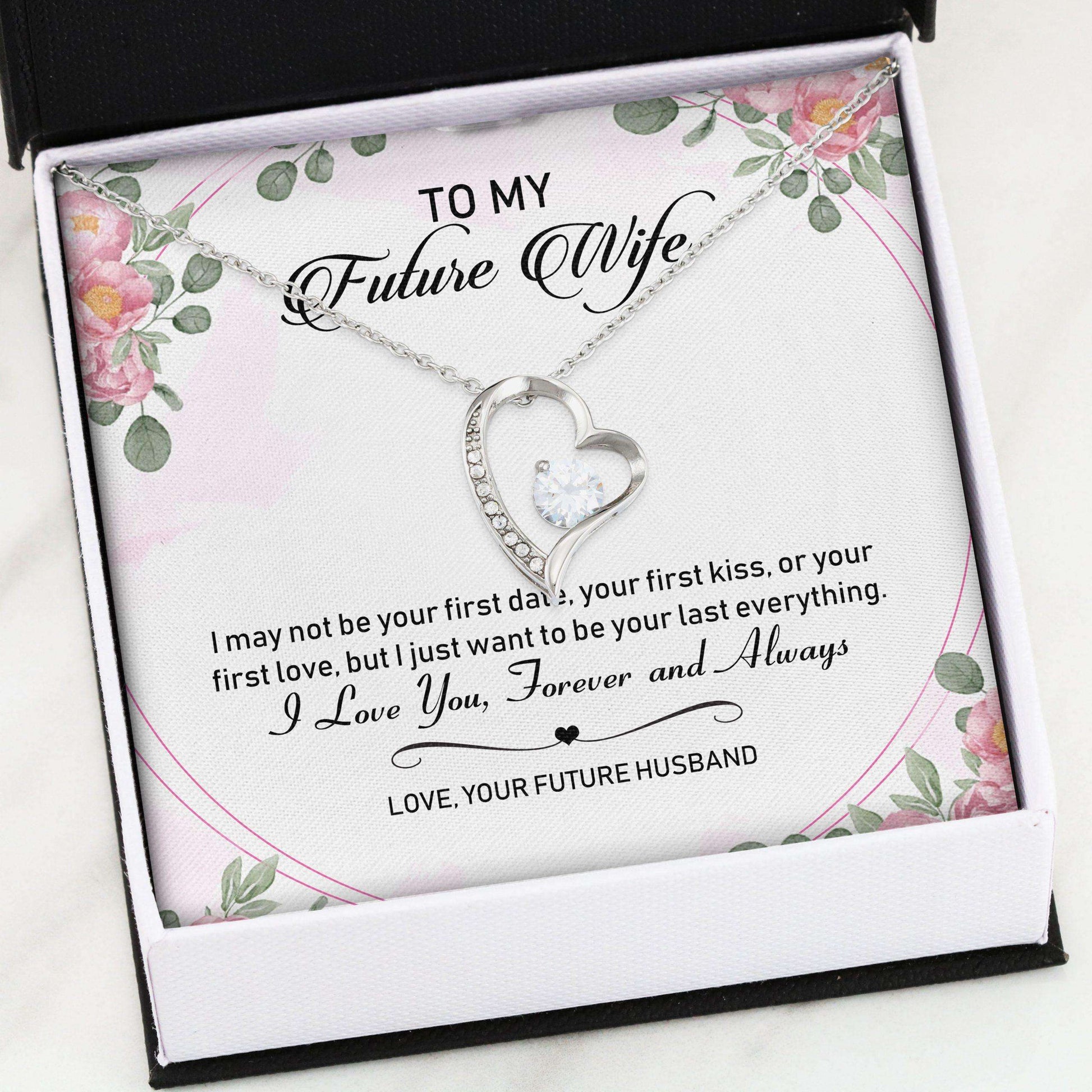 Wife Necklace, Forever Love Necklace “ To My Wife Necklace Gifts V2 For Karwa Chauth Rakva