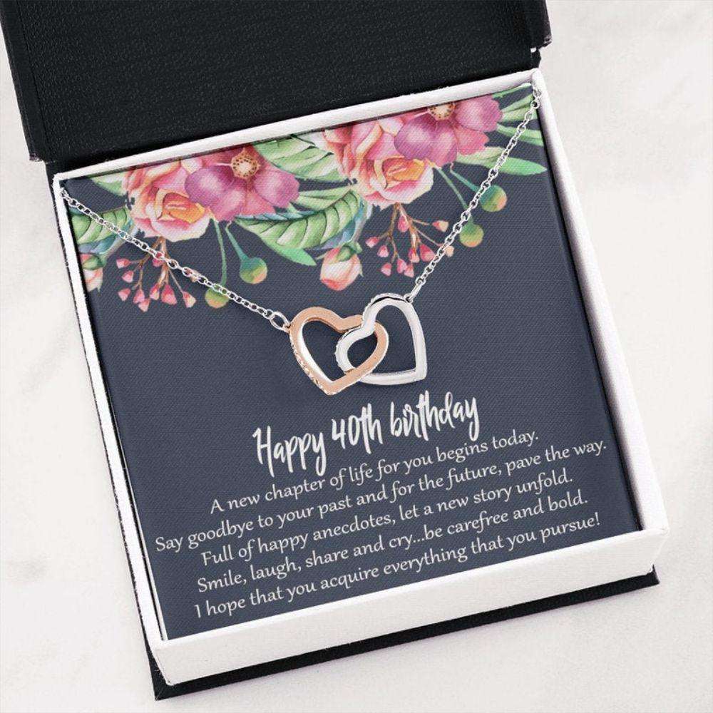 Wife Necklace, Friend Necklace, 40Th Birthday Necklaces For Women, 40Th Birthday Jewelry, 40 And Fabulous, Happy 40Th Birthday For Karwa Chauth Rakva