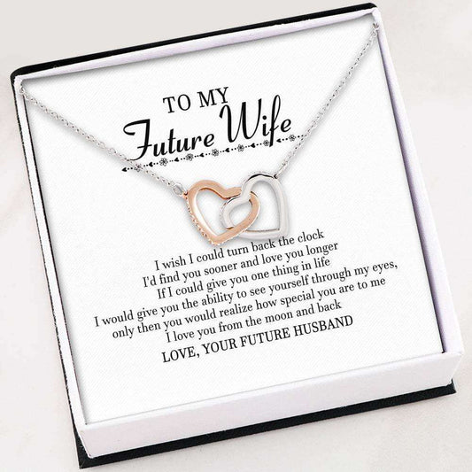 Wife Necklace, Future Wife Necklace “ Love You From The Moon And Back Necklace For Wife Gifts For Friend Rakva