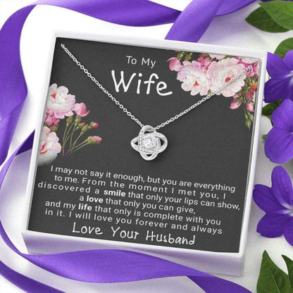 Wife Necklace, Gift For Wife Love Knot Necklace, Christmas Gift For Wife, On Her Birthday Gift, Gift For Wife From Husband For Karwa Chauth Rakva