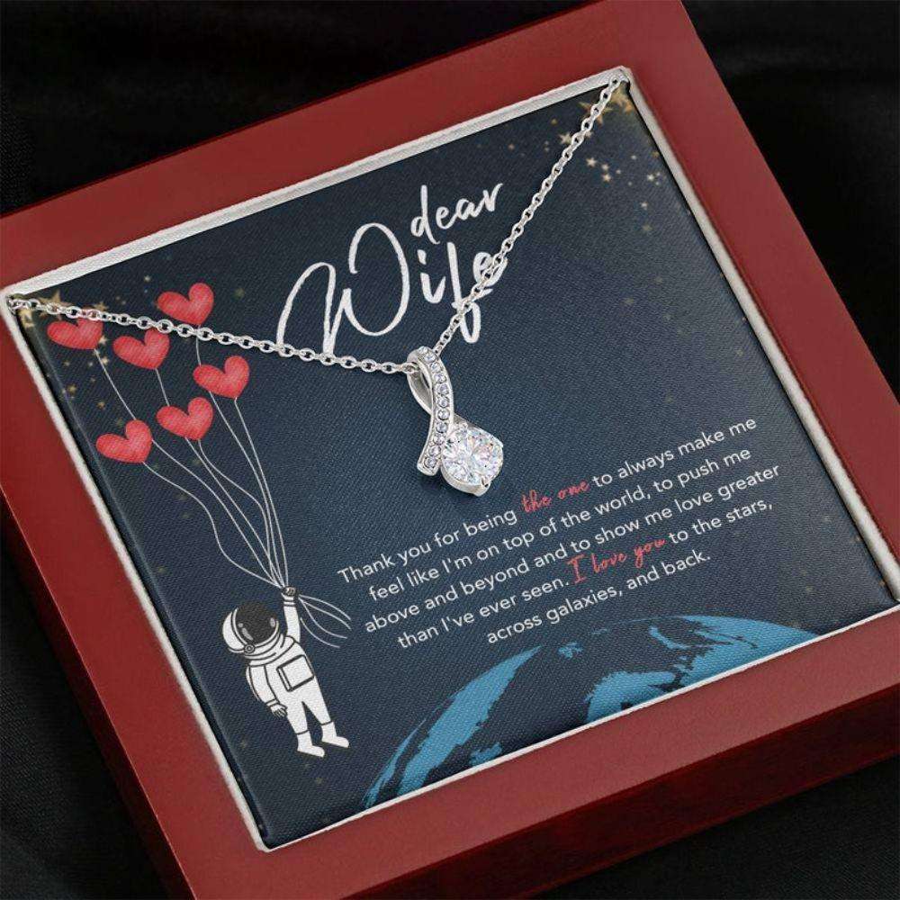 Wife Necklace, Gift For Wife “ Romantic Wife Gift “ Gift For Wife Anniversary Necklace For Karwa Chauth Rakva