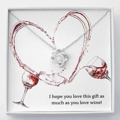 Wife Necklace, Gift Necklace With Message Card Love Wine Stronger Together For Karwa Chauth Rakva