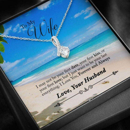 Wife Necklace, Gift Necklace With Message Card Wife Beach The For Karwa Chauth Rakva