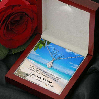 Wife Necklace, Gift Necklace With Message Card Wife Beach The For Karwa Chauth Rakva