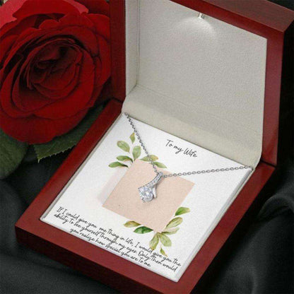 Wife Necklace, Gift Necklace With Message Card Wife Box The For Karwa Chauth Rakva