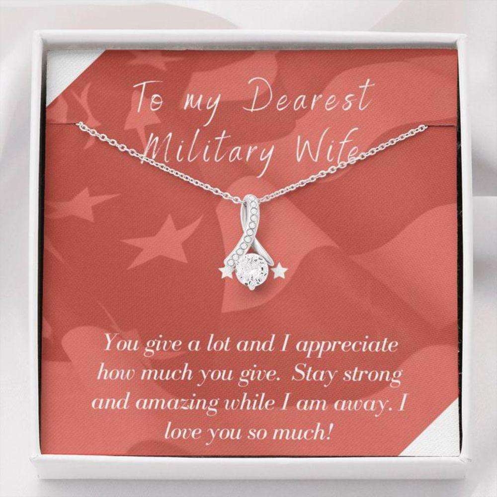 Wife Necklace, Gift Necklace With Message Card Wife Deployment Patriotic The For Karwa Chauth Rakva