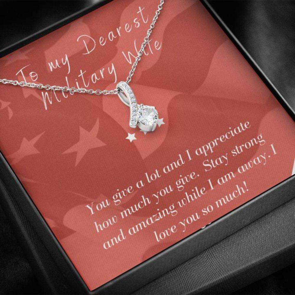 Wife Necklace, Gift Necklace With Message Card Wife Deployment Patriotic The For Karwa Chauth Rakva