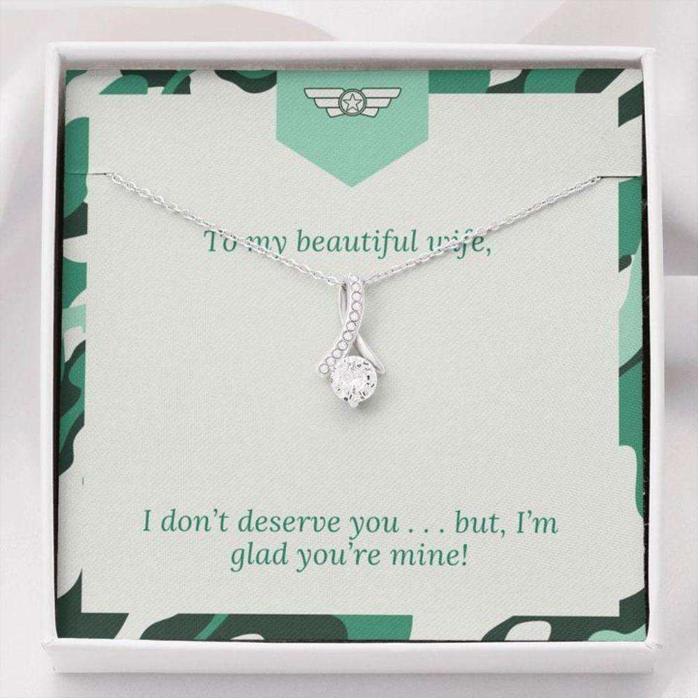 Wife Necklace, Gift Necklace With Message Card Wife Green Patriotic The For Karwa Chauth Rakva